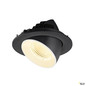 Preview: SLV 1009728 NUMINOS® GIMBLE L, Deckeneinbauleuchte, 3000 K, 55°, IP20, rund, schwarz / weiß