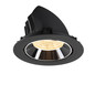 Preview: SLV 1009890 NUMINOS GIMBLE XL, Deckeneinbauleuchte schwarz/chrom 3000K 55°