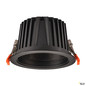 Preview: SLV 1009939 NUMINOS® XL, Deckeneinbauleuchte, 3000 K, 40°, IP20, rund, schwarz