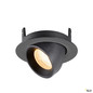 Preview: SLV 1010029 NUMINOS® GIMBLE XS, Deckeneinbauleuchte, 2700 K, 40°, IP20, rund, schwarz