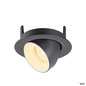 Preview: SLV 1010045 NUMINOS® GIMBLE XS, Deckeneinbauleuchte, 3000 K, 20°, IP20, rund, schwarz / weiß