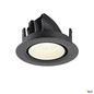 Preview: SLV 1010066 NUMINOS® GIMBLE XS, Deckeneinbauleuchte, 4000 K, 40°, IP20, rund, schwarz / weiß