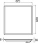 Preview: SLV 1010112 PANEL P, 625 45 830 WB UGR19 ML DALI WH