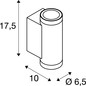 Preview: SLV 1010168 HELIA PRO S, Wandaufbauleuchte, up/down, DALI, P2, zylindrisch, 2700 K, 12 W, 24°, weiß