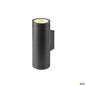 Preview: SLV 1010171 HELIA PRO L, Wandaufbauleuchte, up/down, DALI, P1, 2700 K, 20 W, touch, 24°, anthrazit