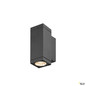 Preview: SLV 1010183 THEO PRO S, Wandaufbauleuchte, up/down, DALI, P2, rechteckig, 2700 K, 12 W, 24°, anthrazit