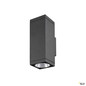 Preview: SLV 1010187 THEO PRO L, Wandaufbauleuchte, up/down, DALI, P1, 2700 K, 20 W, touch, 24°, anthrazit