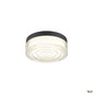 Preview: SLV 1010211 CYFT WAVE XL, Wand- und Deckenaufbauleuchte, 2700/3000/4000 K, 15 W, PHASE, 105°, IP65 schwarz / klar