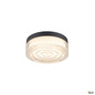 Preview: SLV 1010211 CYFT WAVE XL, Wand- und Deckenaufbauleuchte, 2700/3000/4000 K, 15 W, PHASE, 105°, IP65 schwarz / klar