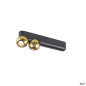 Preview: SLV 1010306 DYSKO, Wand- und Deckenaufbauleuchte, double, PHASE, 2700K, 13 W, 36°, schwarz / gold