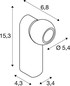 Preview: SLV 1010313 DYSKO, Wand- und Deckenaufbauleuchte, switch, single, PHASE, 2700K, 6.7 W, 36°, weiß / schwarz