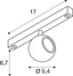 Preview: SLV 1010331 DYSKO, 48V Spot, DALI, standard surface mounted track, 2700K, 5.6 W, 36°, weiß / schwarz