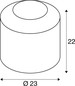 Preview: SLV 1010349 PANTILO, Tischleuchte, zylindrisch, 1 x max. 15 W E27, chrom