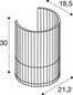 Preview: SLV 1010401 WUD WL, E27, Wandaufbauleuchte, zylindrisch, 1 x max. 40 W, natur