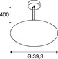 Preview: SLV 1010413 OLYPSO 40, Pendelleuchte, E27, Pendellänge 400 cm, 1 x max. 40 W, schwarz