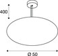 Preview: SLV 1010416 OLYPSO 50, Pendelleuchte, E27, Pendellänge 400 cm, 1 x max. 40 W, gold