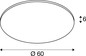 Preview: SLV 1010423 PANEL 60, Deckenaufbauleuchte, rund, PHASE, 3000/4000K, 29 W, 90°, grau