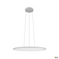 Preview: SLV 1010427 PANEL 60, Pendelleuchte, rund, PHASE, Pendellänge 200 cm, 3000/4000K, 90°, grau
