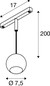 Preview: SLV 1010461 LIGHT EYE® 2.0, 48V Pendelleuchte, DALI, Pendellänge 200 cm, 2700K, 30°, weiß / schwarz