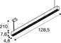 Preview: SLV 1010509 GLENOS® PRO, Pendelleuchte, 1,2m, DALI, UGR16, Pendellänge 210 cm, 3000K, 75°, weiß / schwarz