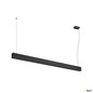 Preview: SLV 1010516 GLENOS® PRO, Pendelleuchte, 1,5m, DALI, UGR16, Pendellänge 210 cm, 4000K, 75°, schwarz