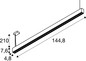 Preview: SLV 1010516 GLENOS® PRO, Pendelleuchte, 1,5m, DALI, UGR16, Pendellänge 210 cm, 4000K, 75°, schwarz
