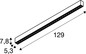 Preview: SLV 1010519 GLENOS® PRO, Deckenaufbauleuchte, 1,2m, DALI, UGR19, 4000K, 30 W, 75°, weiß / schwarz