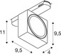 Preview: SLV 1010843 EURO CUBE 2 M, 3-Phasen Spot, rechteckig, 4000K, 14W, Phase, 40°, schwarz
