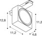 Preview: SLV 1010848 EURO CUBE 2 L, 3-Phasen Spot, rechteckig, 3000K, 21W, Phase, 40°, weiß / schwarz