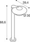 Preview: SLV 1011023 SEJERO 90, Pole, Stehleuchte, IP65, E27, anthrazit