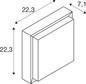 Preview: SLV 1011260 AINOS SLIDE WL, Wandaufbauleuchte, eckig, Phase, 2700/3000K, 11W, IP65, schwarz