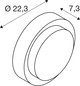 Preview: SLV 1011261 AINOS SLIDE WL, Wandaufbauleuchte, rund, Phase, 2700/3000K, 11W, IP65, schwarz
