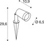 Preview: SLV 1011599 SYNA Plant, SP, Erdspiessleuchte, 150cm Anschlusskabel, IP44/IP65, 2200K, 6.2W, 36°, schwarz