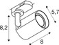 Preview: SLV 1011764 BIMA 2.0, 3-Phasen Spot, Single, QPAR51, weiß
