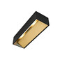 Preview: SLV 1011865 LOGS IN L, Wandaufbauleuchte, DALI, 3000K, 20W, schwarz / goldfarben