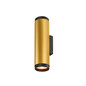 Preview: SLV 1011884 GRIP! L, Wandaufbauleuchte, UP/DOWN, QPAR51, 2 x 6W, gold