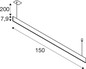 Preview: SLV 1011965 LINIUS 150, PD, DALI, Einbau, Pendelleuchte, 3000K, 40W, 90°, messingfarben
