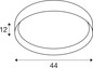 Preview: SLV 1011996 OVANA 44, CL, LED, Phase, CCT, Deckenaufbauleuchte, 2700/3000/4000K, 14W, 115°, weiß