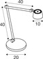Preview: SLV 1012003 MECANICA 2.0, TL, LED, CCT, Tischleuchte, 2700/4000/6500K, 9W, Touch, schwarz