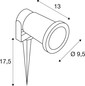 Preview: SLV 1012007 BIG NAUTILUS Lamp Set, Spike, Erdspiessleuchte, inkl. PAR16 GU10, Phase, 3000K, 150cm Anschlusskabel, IP44/IP65, schwarz