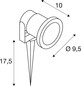 Preview: SLV 1012011 NAUTILUS Lamp Set, Spike, Erdspiessleuchte inkl. PAR16 GU10, Phase, 4000K, 150cm Anschlusskabel, IP44/IP65, grau