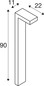Preview: SLV 1012142 QUADRASYL PRO 90, Pole, DALI, Stehleuchte, IP65, 2200K / 2700K, 12W, anthrazit