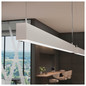 Preview: SLV 1012158 GLENOS 2.0, PD, 1,5M, DALI, UGR19, Pendelleuchte, Pendellänge 2m, 3000K, 46W, 80°, weiß