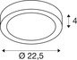 Preview: SLV 1012217 SENSER 2.0 24, CW, rund, Phase, Wand- und Deckenaufbauleuchte, 3000K / 4000K, 23W, 90°, weiß