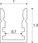 Preview: SLV 1012330 LEDSTRIP Profil Aufbau, XS, schwarz