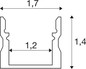 Preview: SLV 1012333 LEDSTRIP Profil Aufbau, S, weiß
