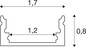 Preview: SLV 1012480 LEDSTRIP Set, Profil Aufbau flach + Diffusor 5*1m, S, weiß