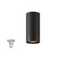 Preview: SLV 1012502 ASTO TUBE Smart Set, CL, Single, GU10, PAR16, ZIGBEE, TW, Deckenaufbauleuchte, schwarz