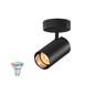Preview: SLV 1012504 ASTO TUBE Smart Set, CW, Single, GU10, PAR16, ZIGBEE, TW, Wand- und Deckenaufbauleuchte, schwarz