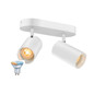 Preview: SLV 1012507 ASTO TUBE Smart Set, CW, Double, GU10, PAR16, ZIGBEE, TW, Wand- und Deckenaufbauleuchte, weiß